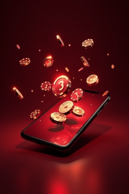 Mobile phone with casino app