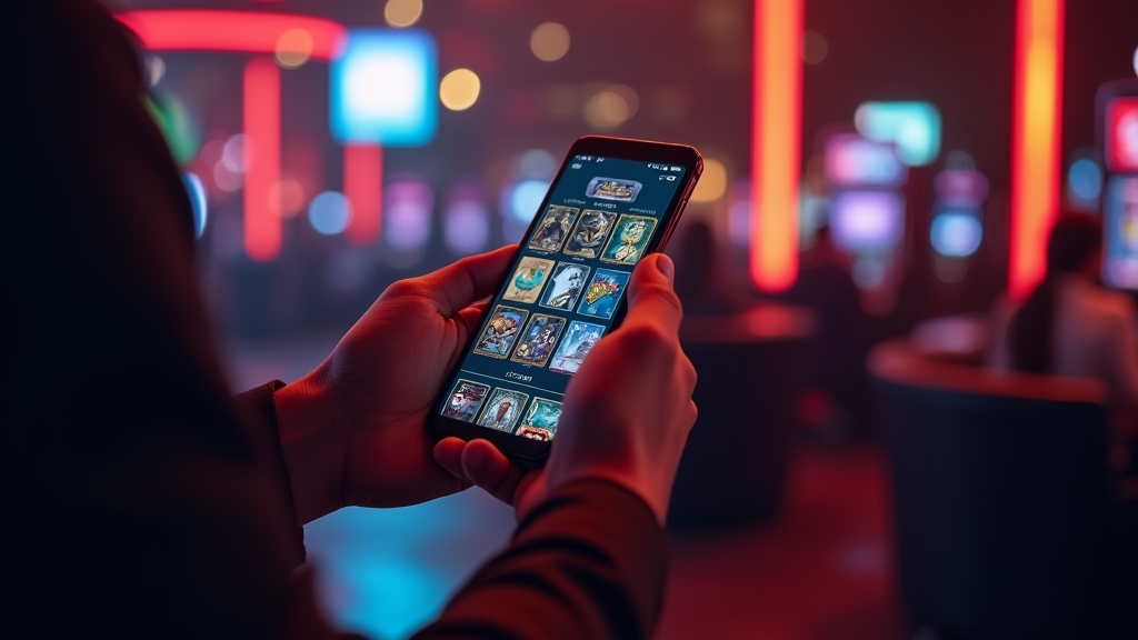 Android phone showing a casino app interface after installation